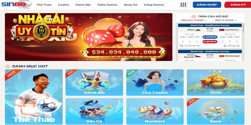 Giới thiệu qua về cổng game SIN88